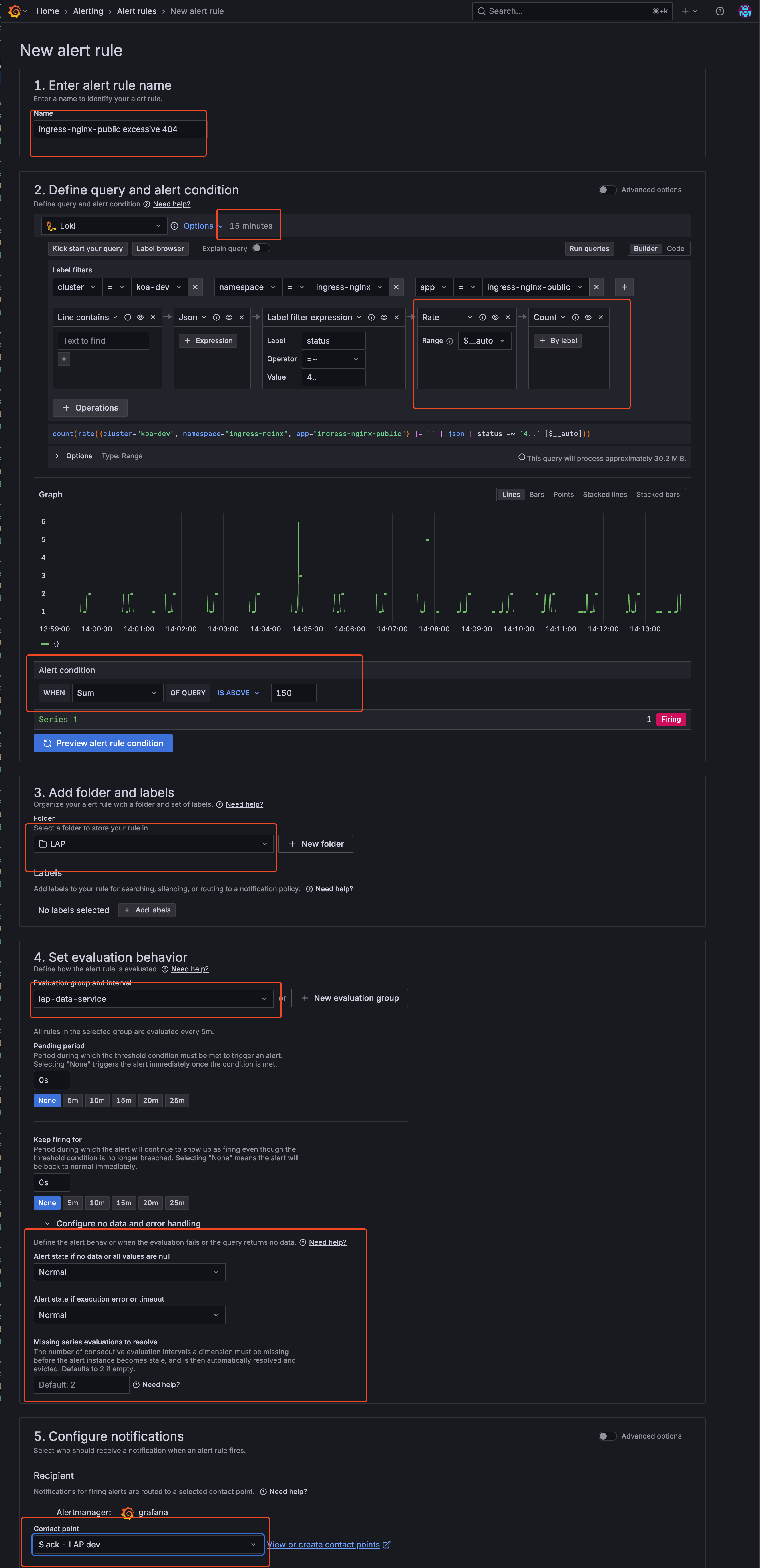Step 2: New Alert Rule