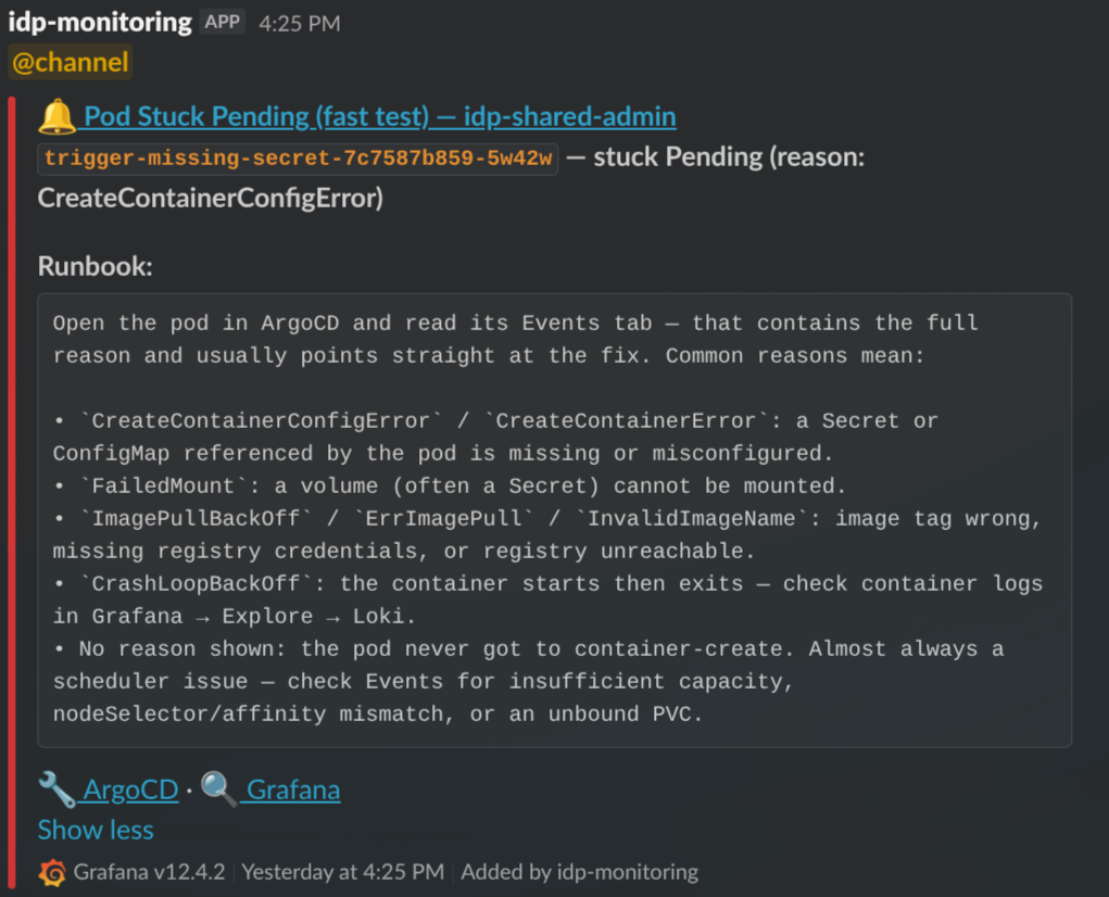 Pod stuck pending alert example